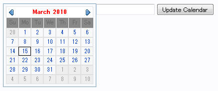 YUI:Calendar